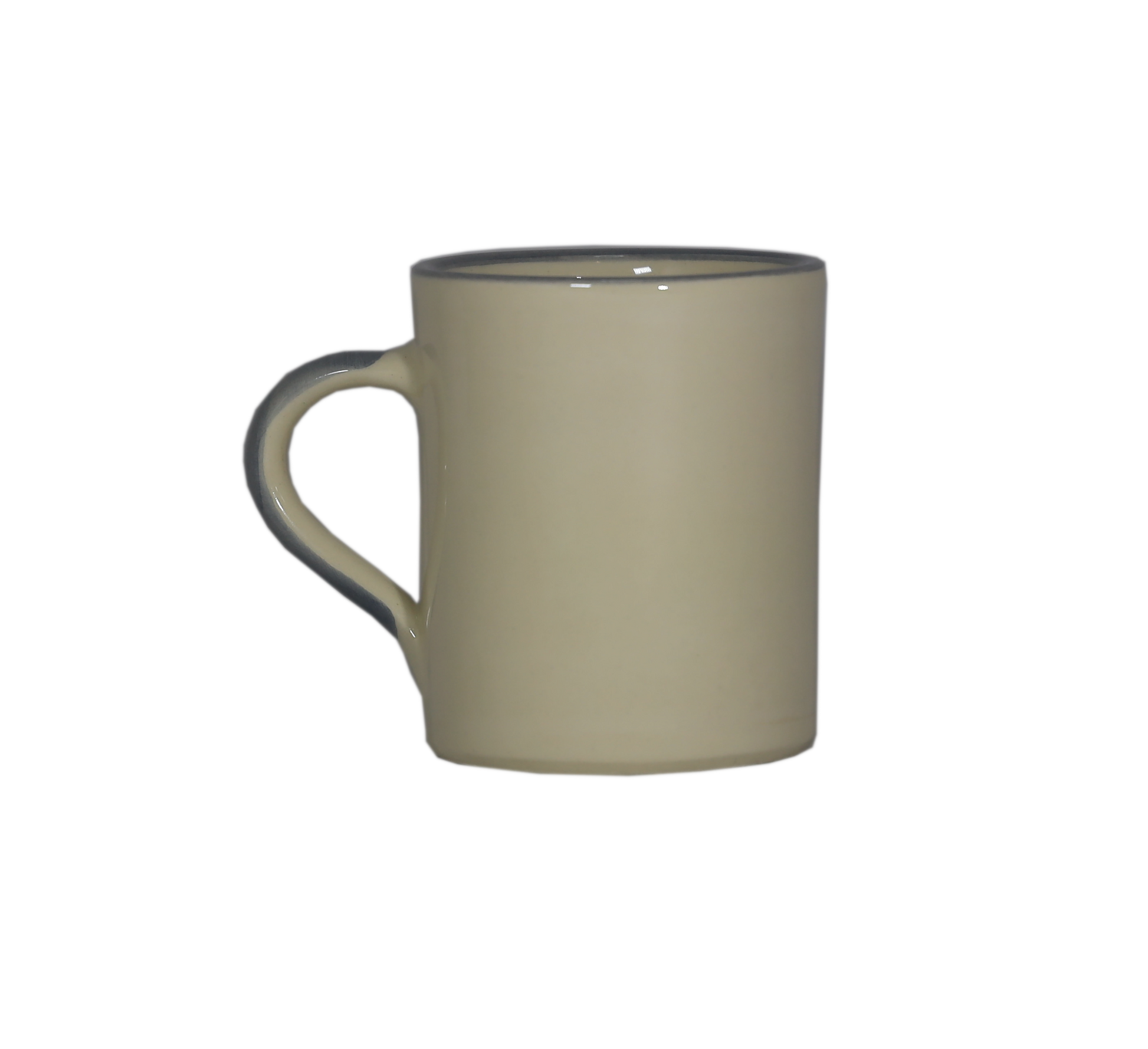 Kindertasse Zug Keramik handbemalt blau 2