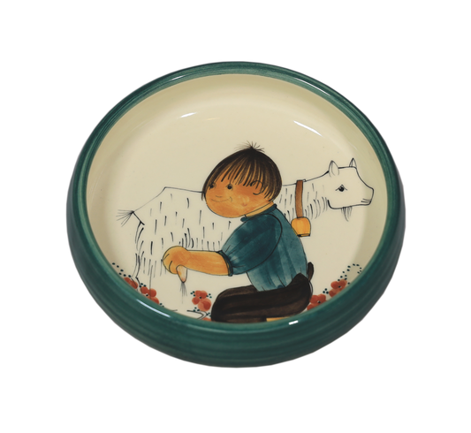 Piatto per bambini Peter-Geiss in ceramica verde
