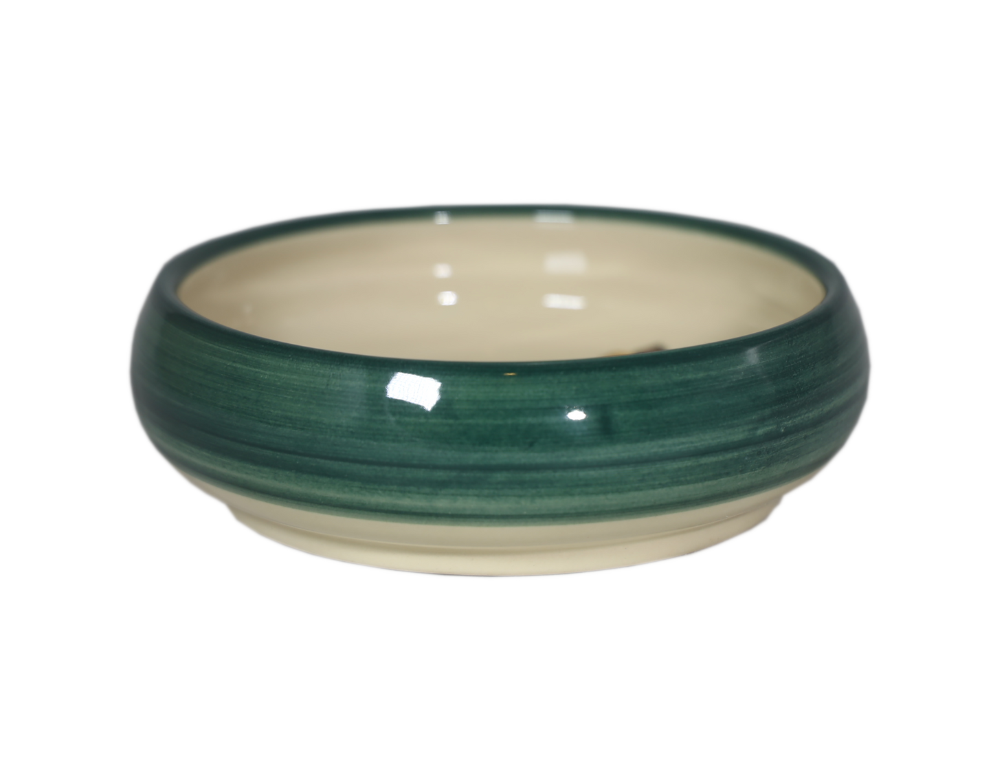 Kinderteller Clown mit Geige Keramik grün