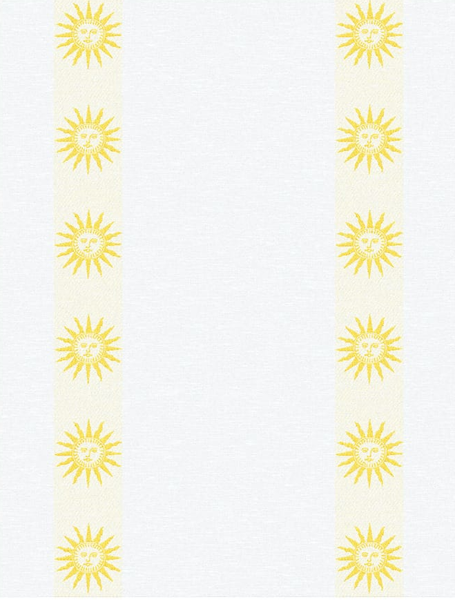 Küchentuch Sonne an der Seite Halbleinen