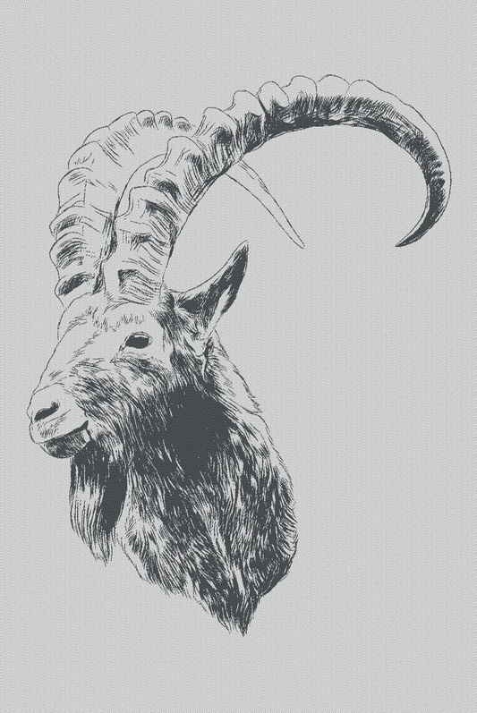 Küchentuch Steinbock-Motiv Baumwolle
