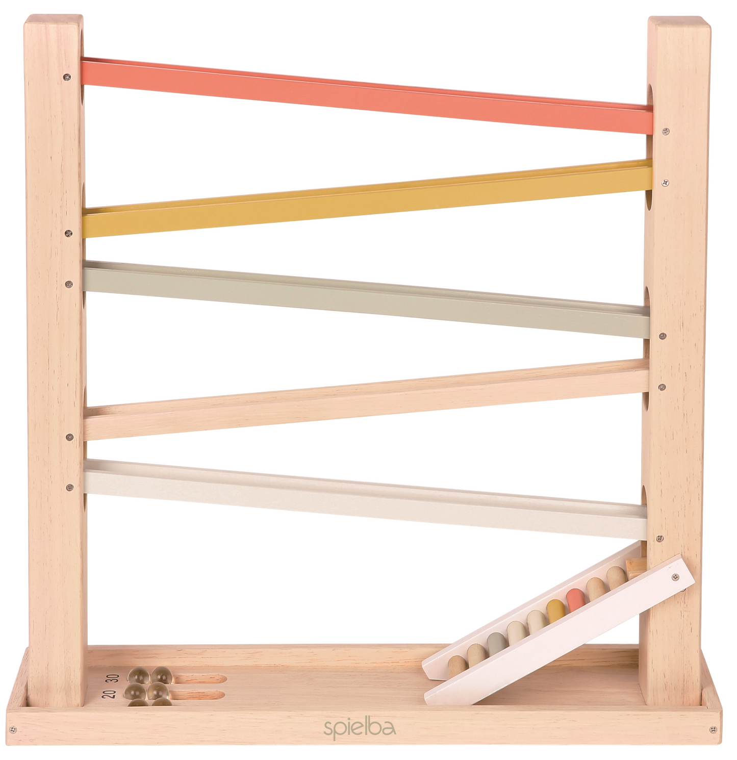 Kugelbahn mit Murmeln Holz 48cm