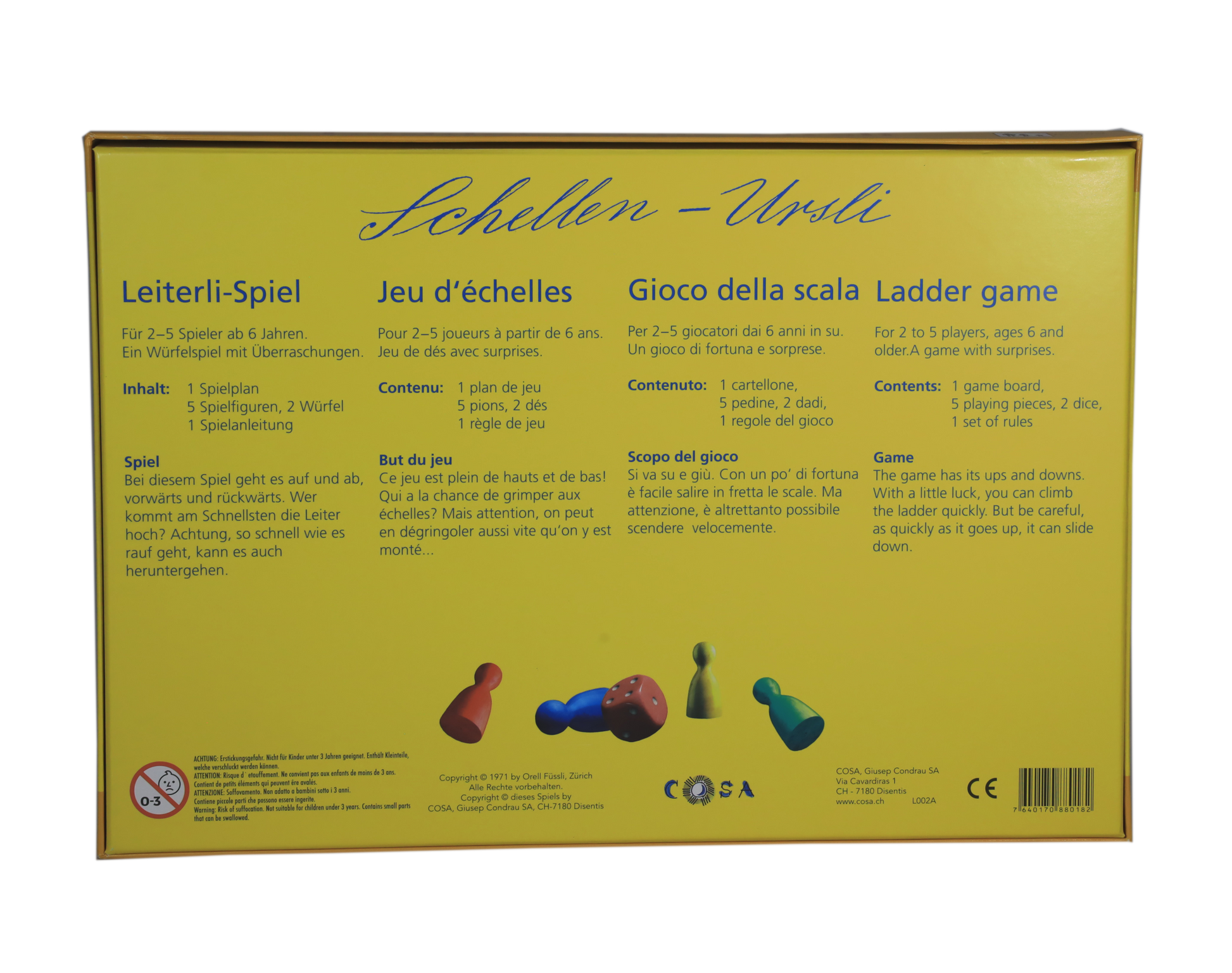 Leiterli Spiel Schellen Ursli Schachtel 1