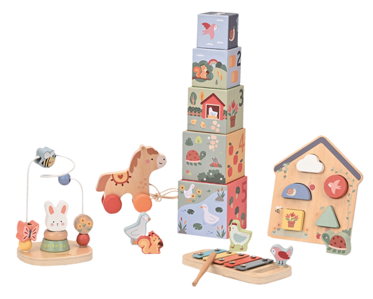 Lernbox Set, 5 Spiele Holz