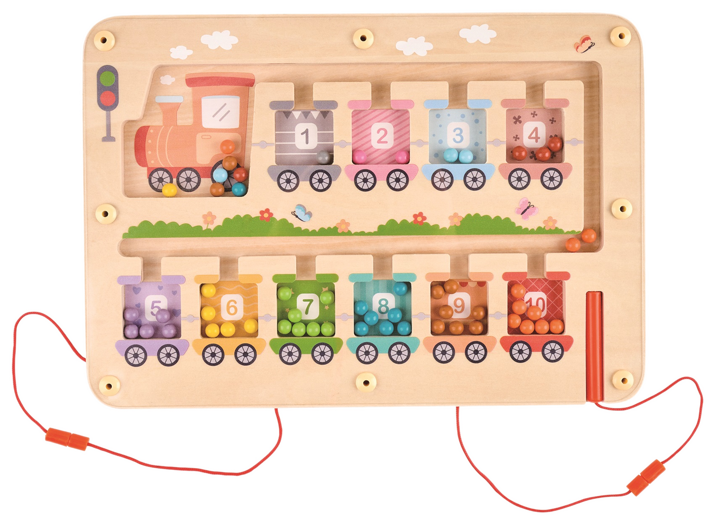 Magnet-Labyrinth Zug-Zahlen&Buchstaben