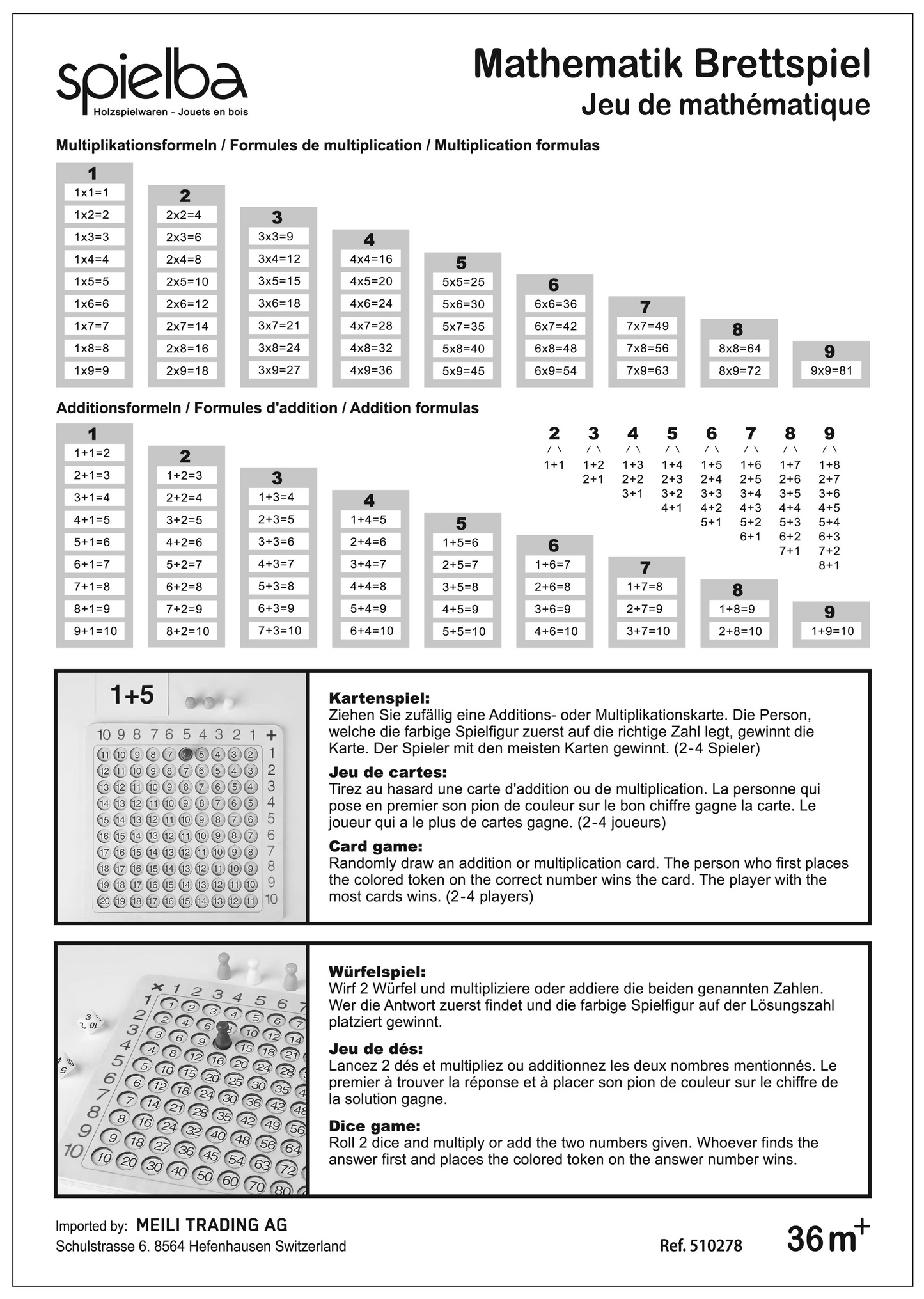 Mathematik Brettspiel Holz