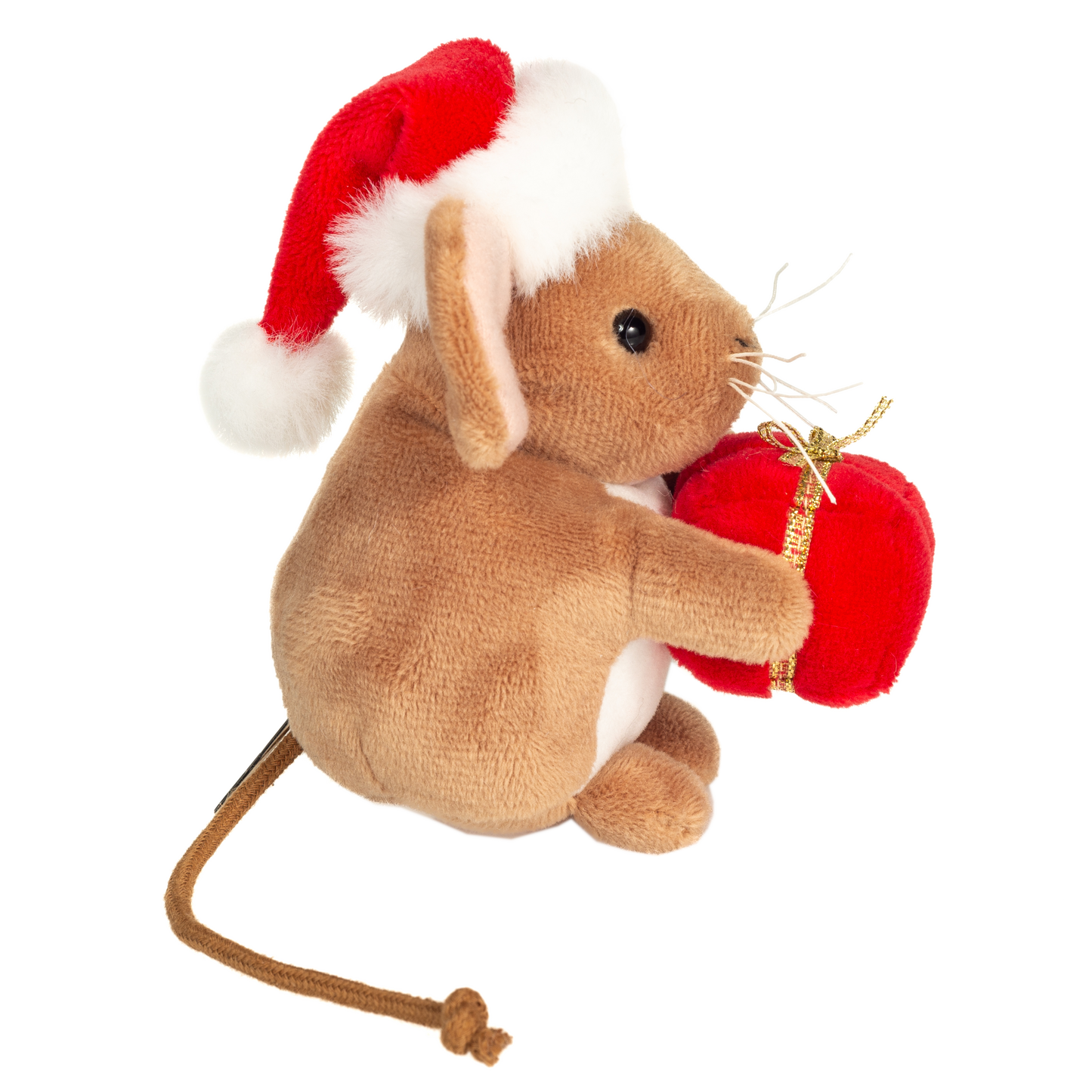 Weihnachtsmaus m. Geschenk Plüschtier 11cm