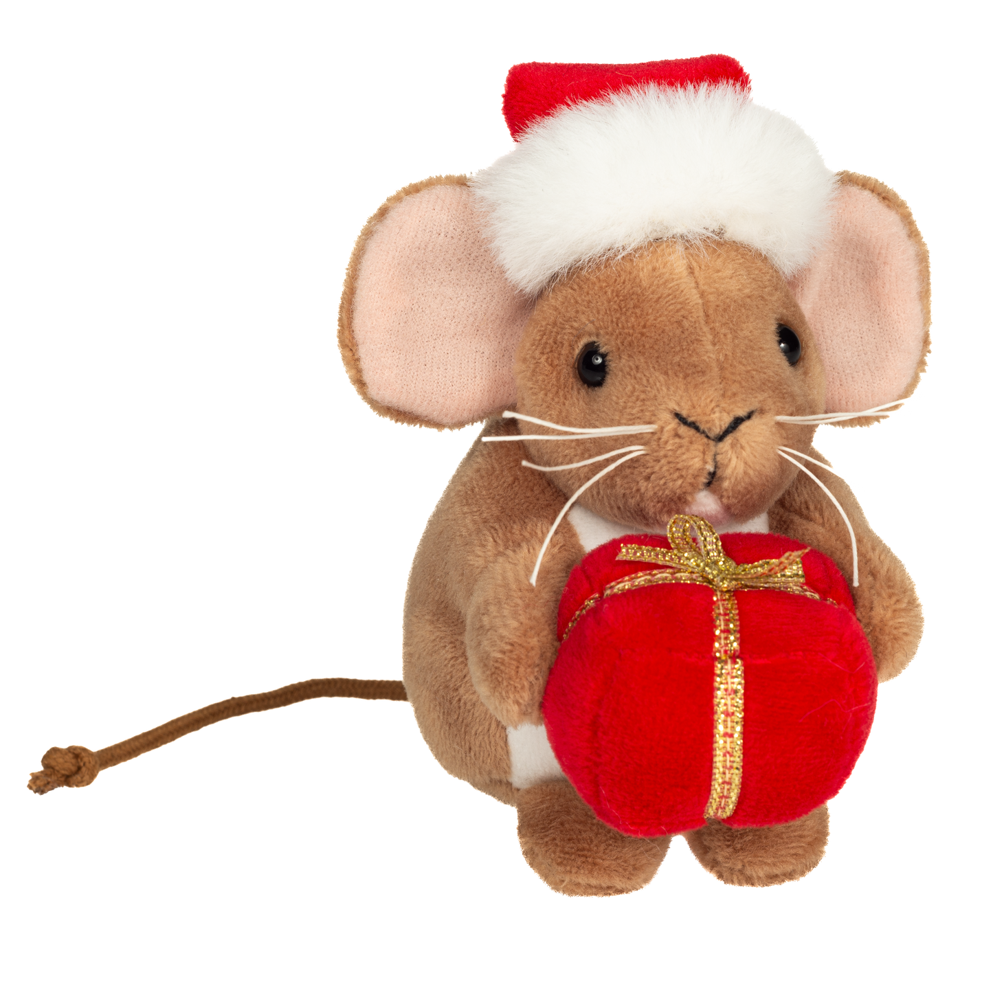 Weihnachtsmaus m. Geschenk Plüschtier 11cm