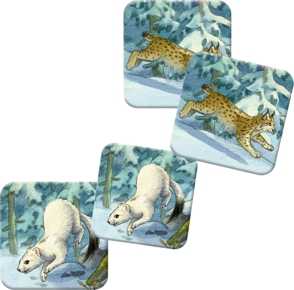 Wand/Memo Adventskalender Die Tiere im Winterwald
