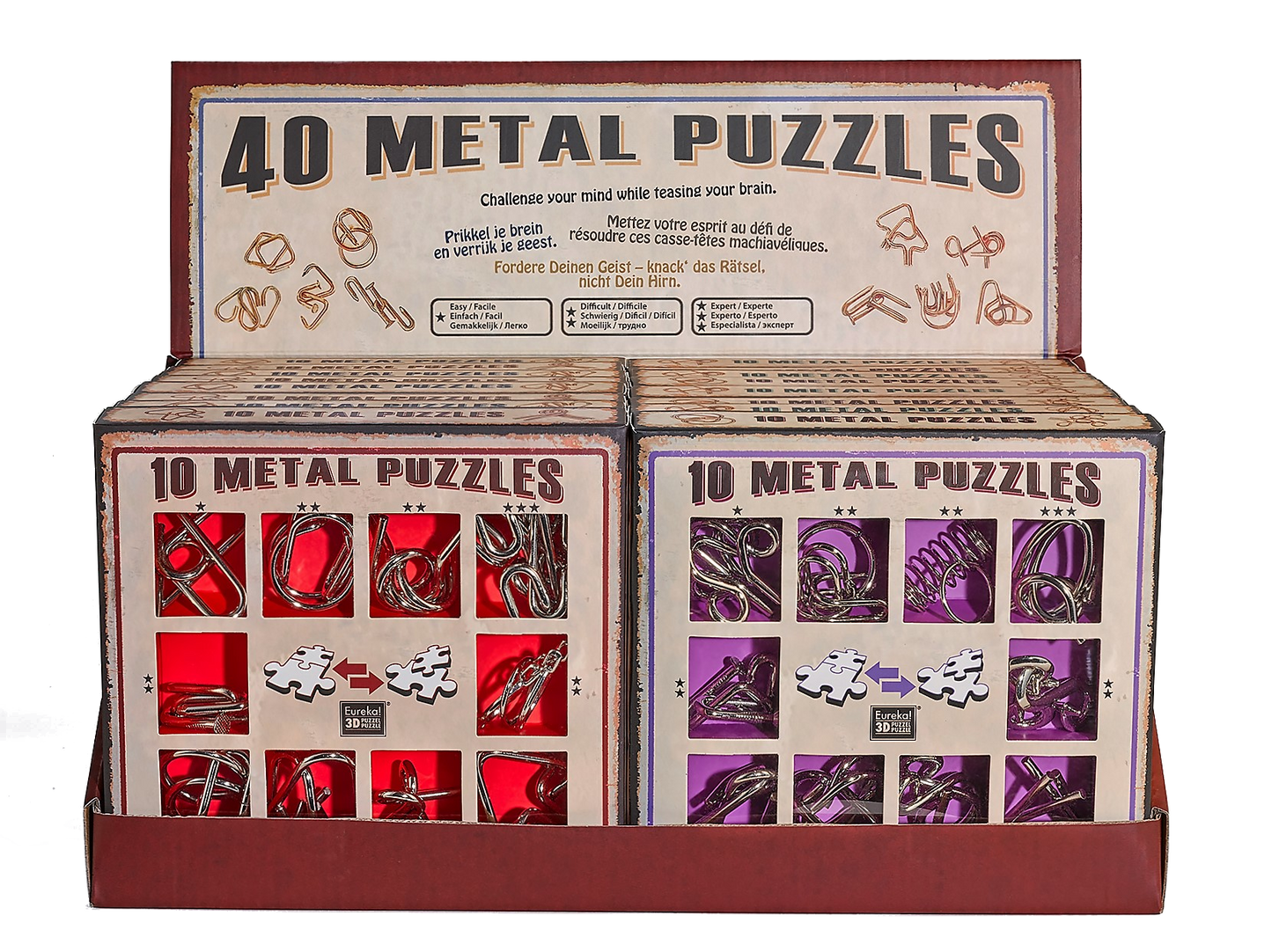 3D metal puzzle set