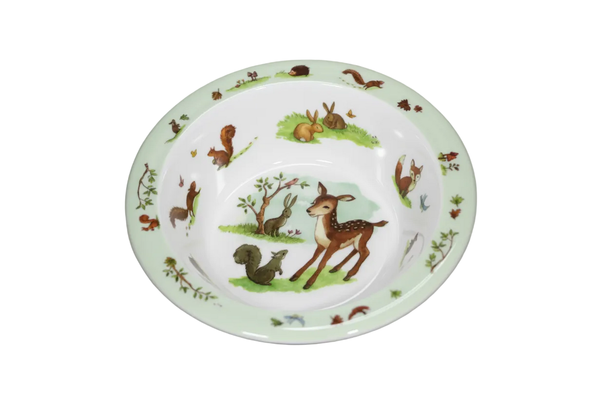 Kids Deep Plate with Forest Motifs made of Melamine