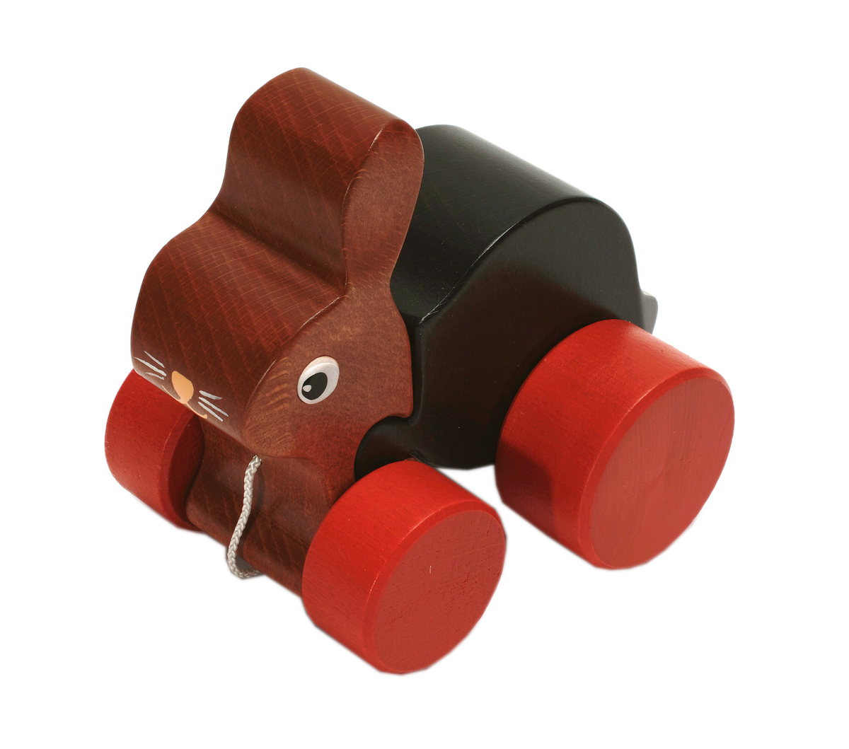 Nachzieh-Hase Benj aus Holz, klein