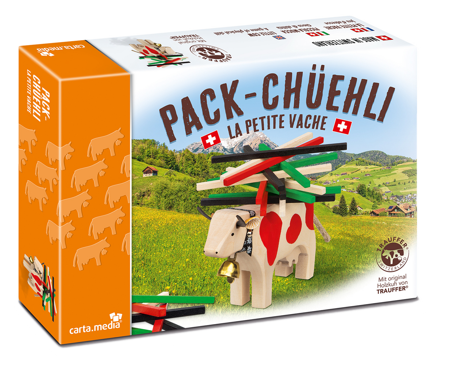 Geschicklichkeitspiel Pack-Chüeli aus Holz