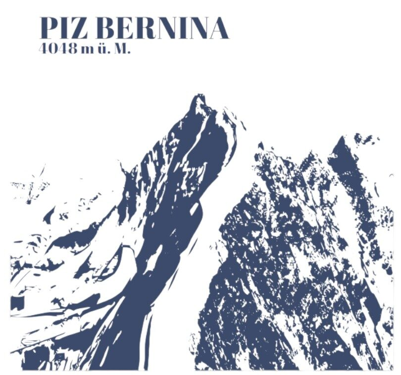 Papier-Serviette Piz Bernina