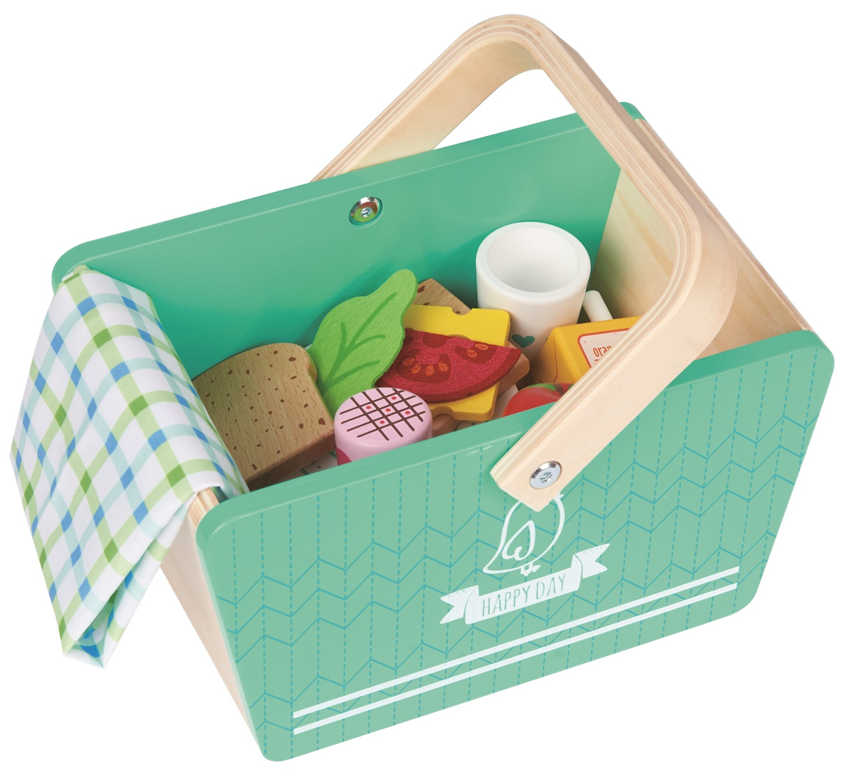 Picknick-Korb mit Zubehör Holz
