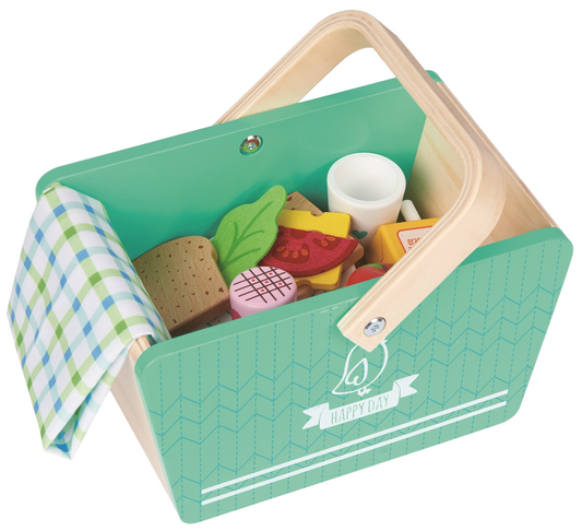 Picknick-Korb mit Zubehör Holz