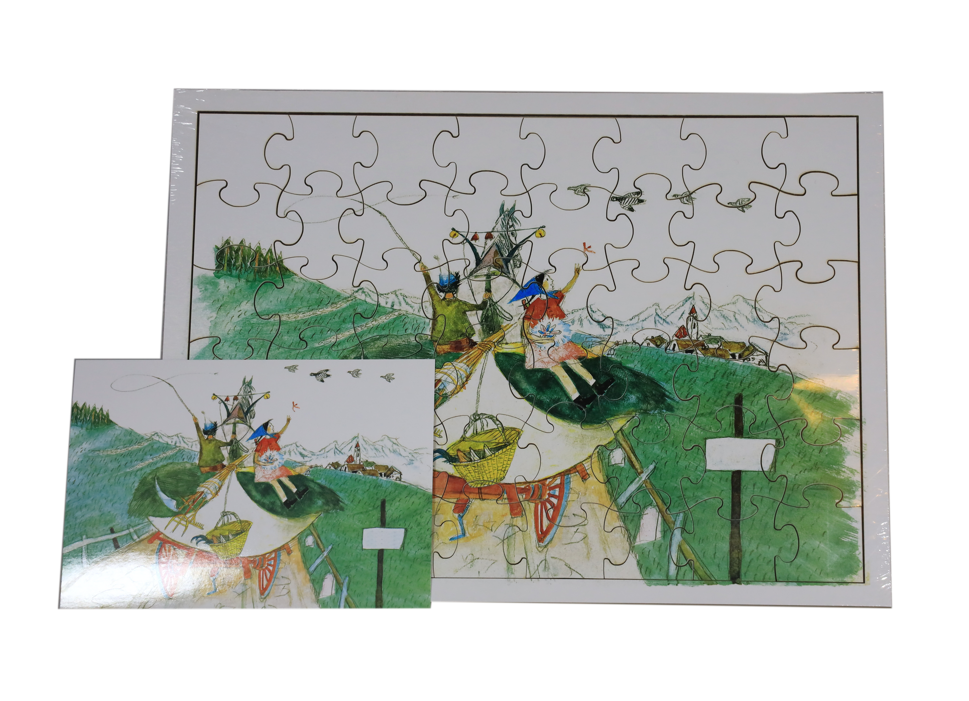 Puzzle Holz Heu Wagen Flurina Ursli 268cc7a8 8e4f 4657 a914 24f1c75d6f84