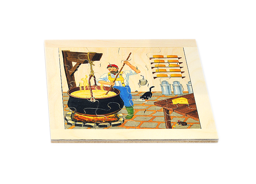 Plywood puzzle Cheesemaker 16 pieces