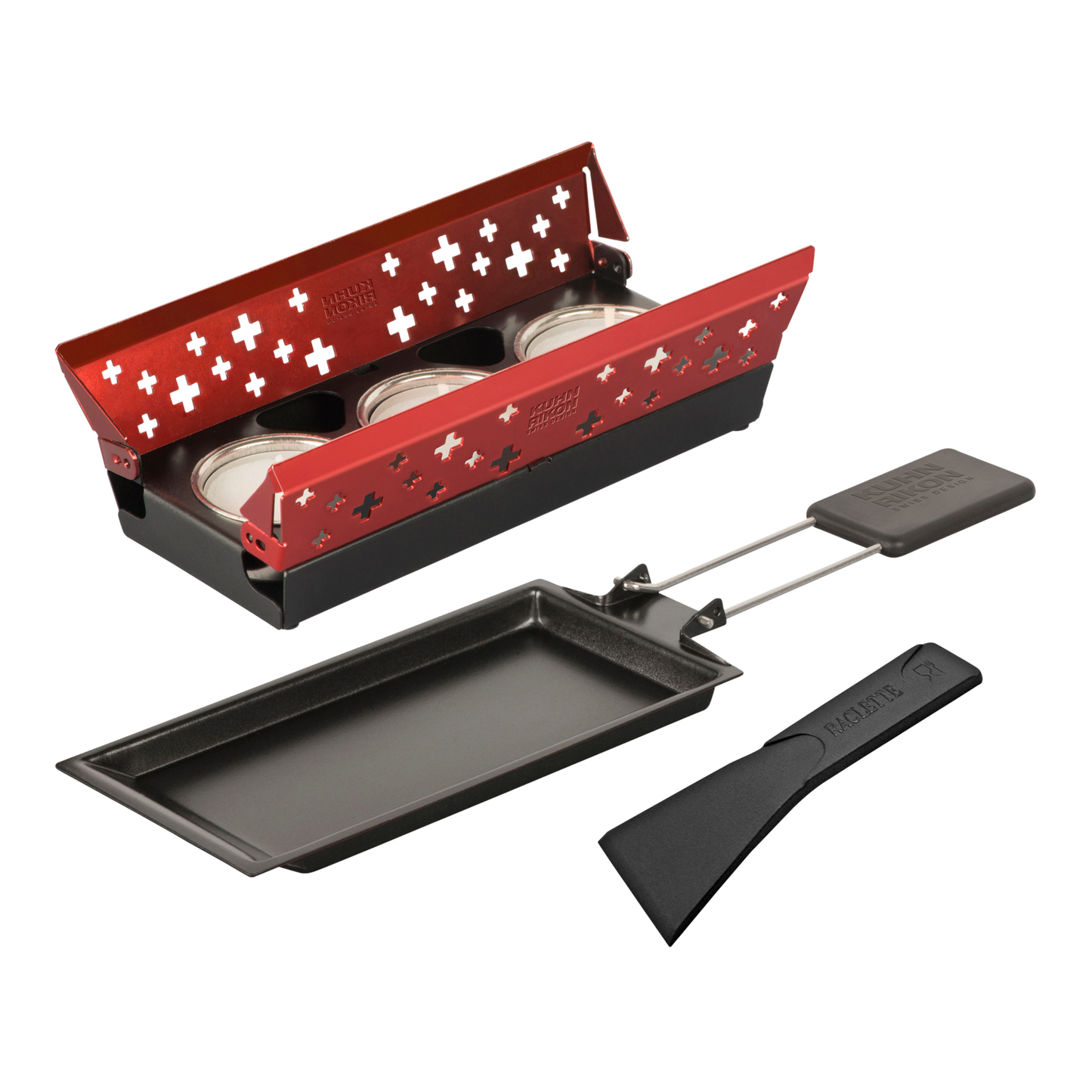 Raclette Swiss Cross Set