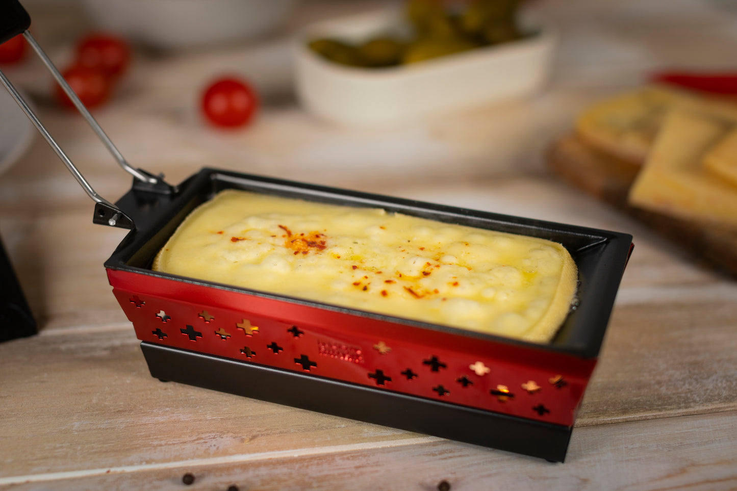 Raclette Swiss Cross Set