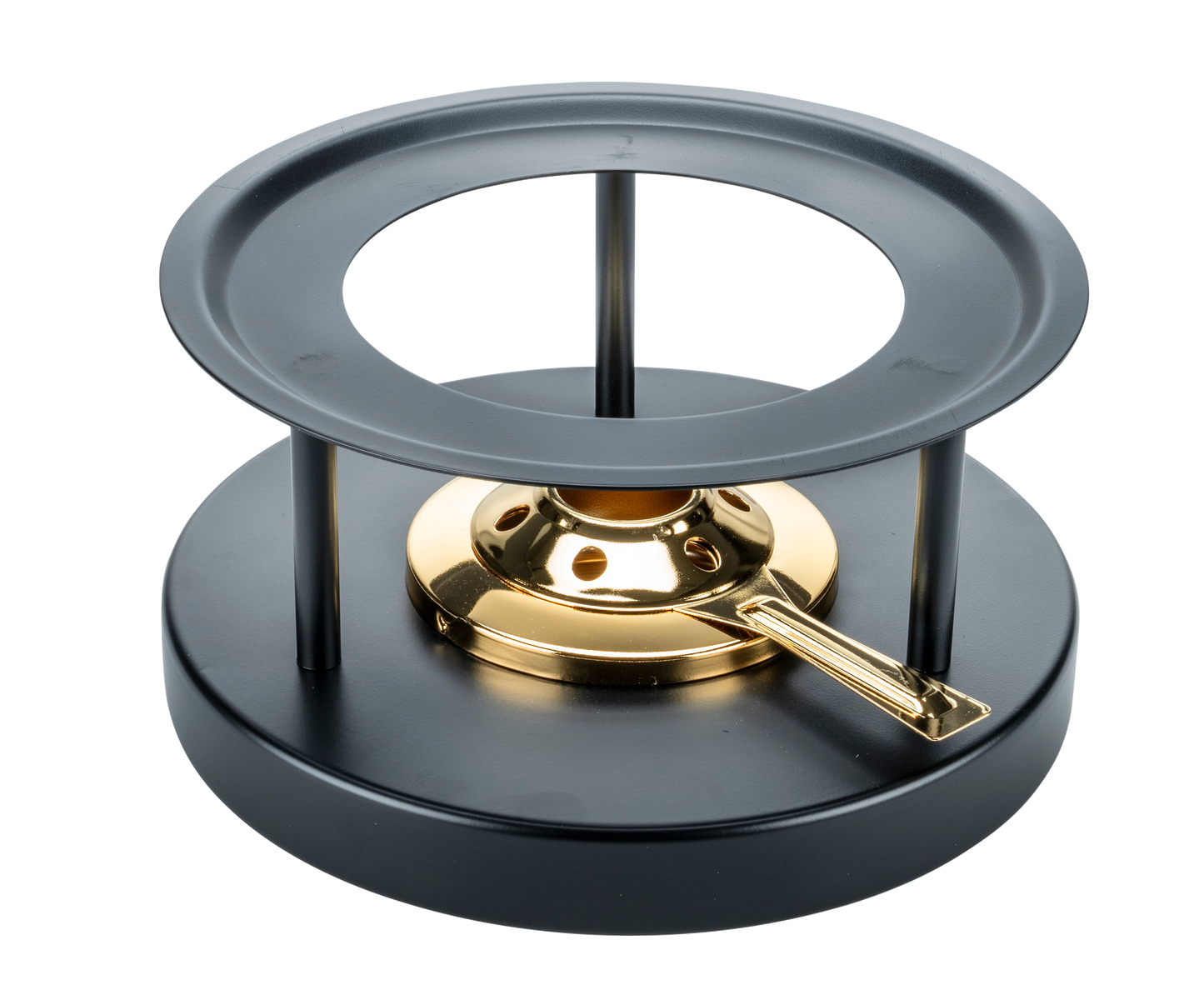 Rechaud simple mit Goldbrenner schwarz