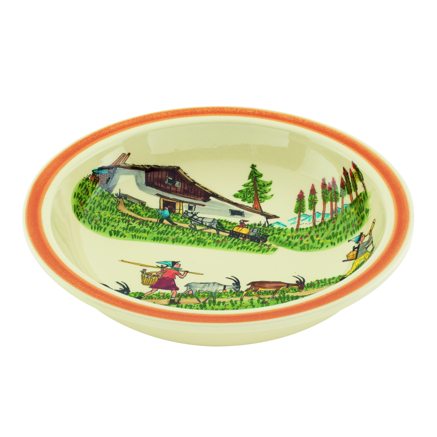 Bowl Alpine Hut Flurina&amp;Ursli Ceramic 29cm
