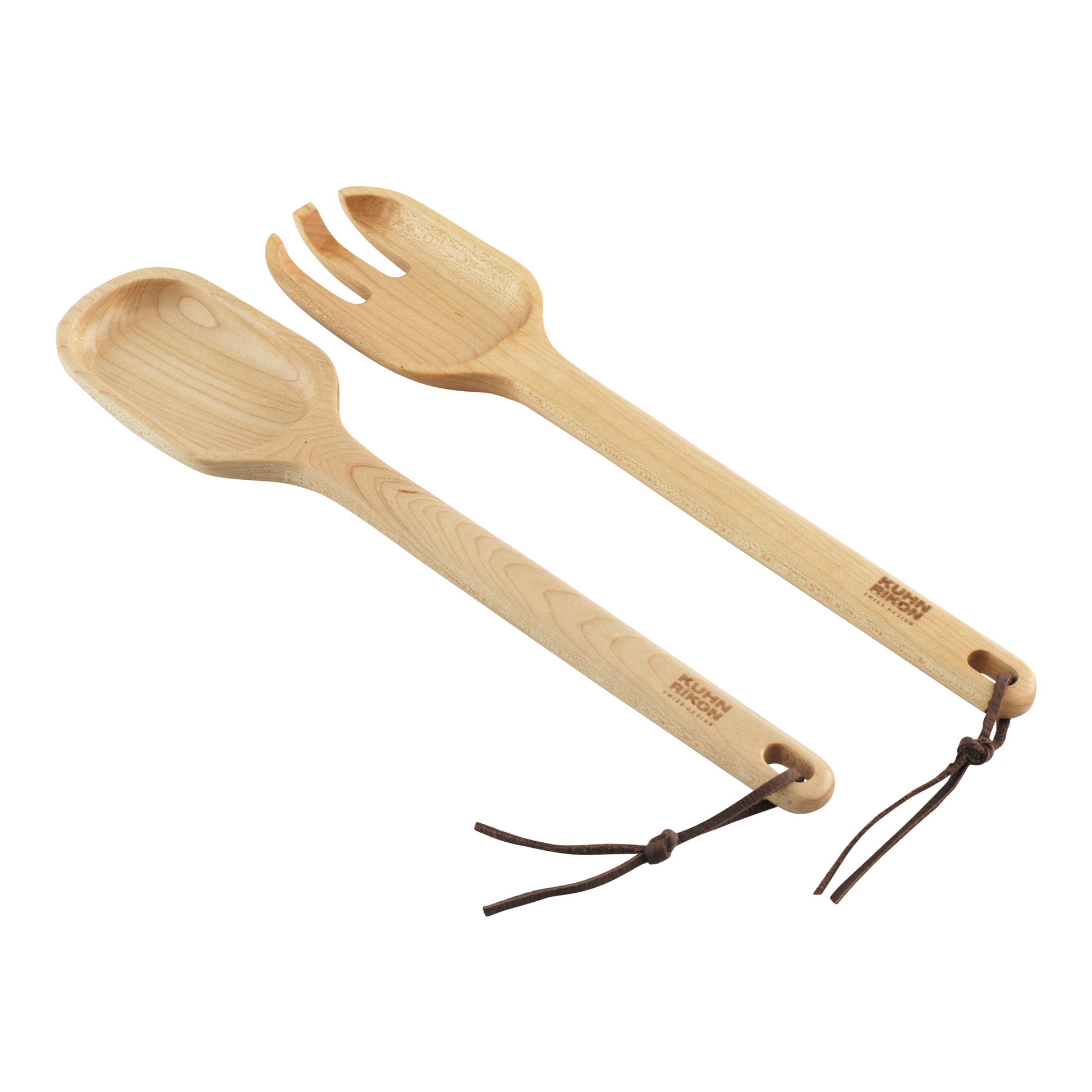 Serviergabel und servierloeffel Ahorn holz massiv