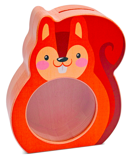 Spardose Eichhörnchen Holz