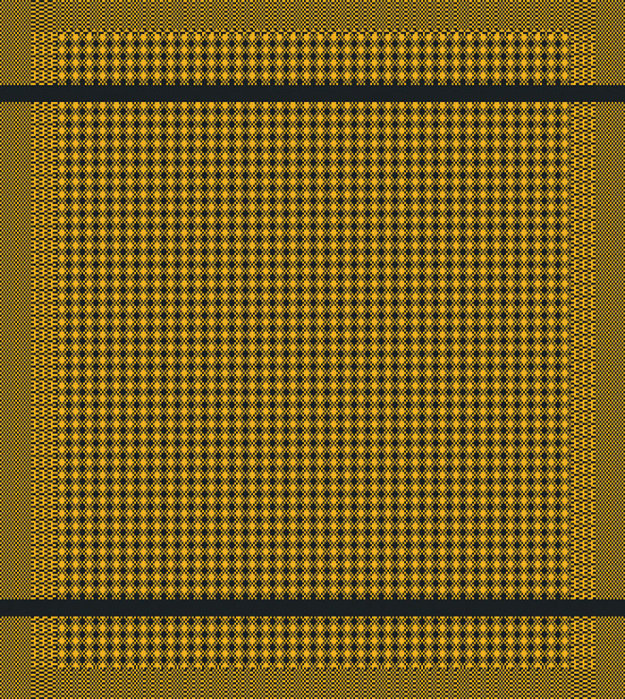 Spueltuch Waffelgewebe schwarz senf R231 125