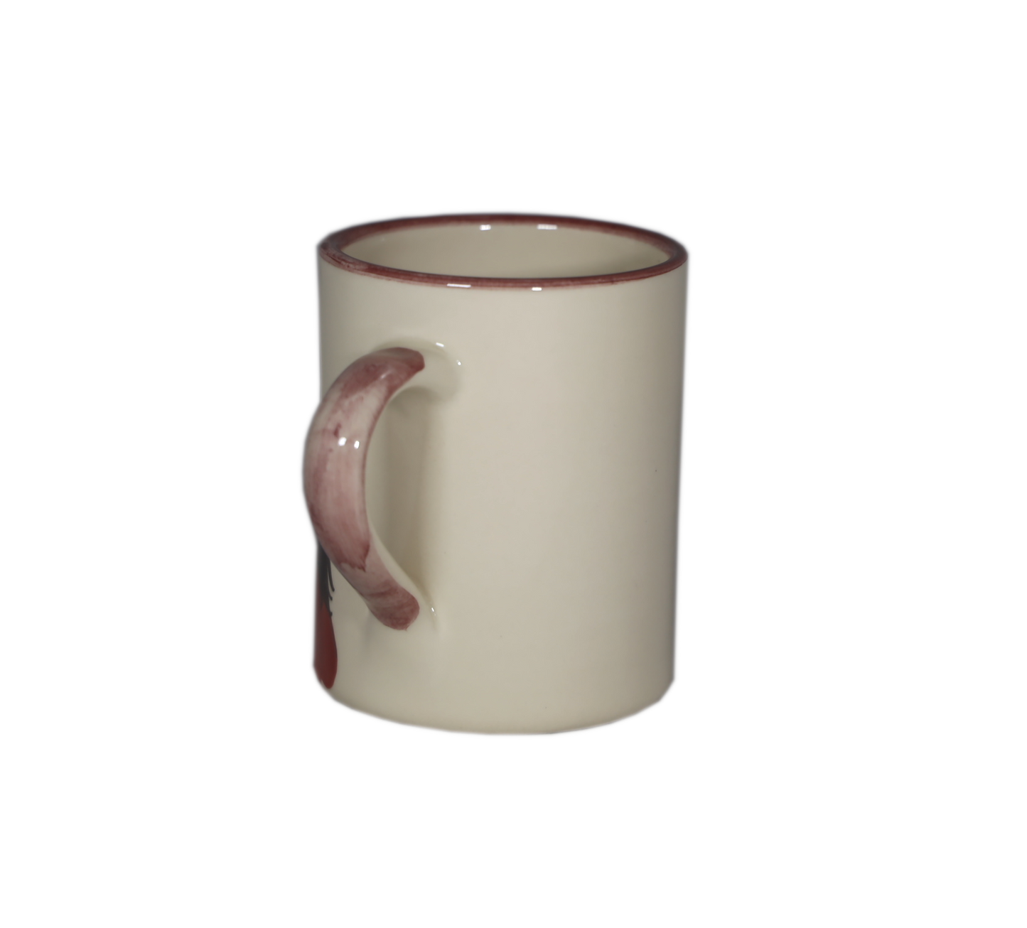 Children's cup Heidi with goat ceramic pink