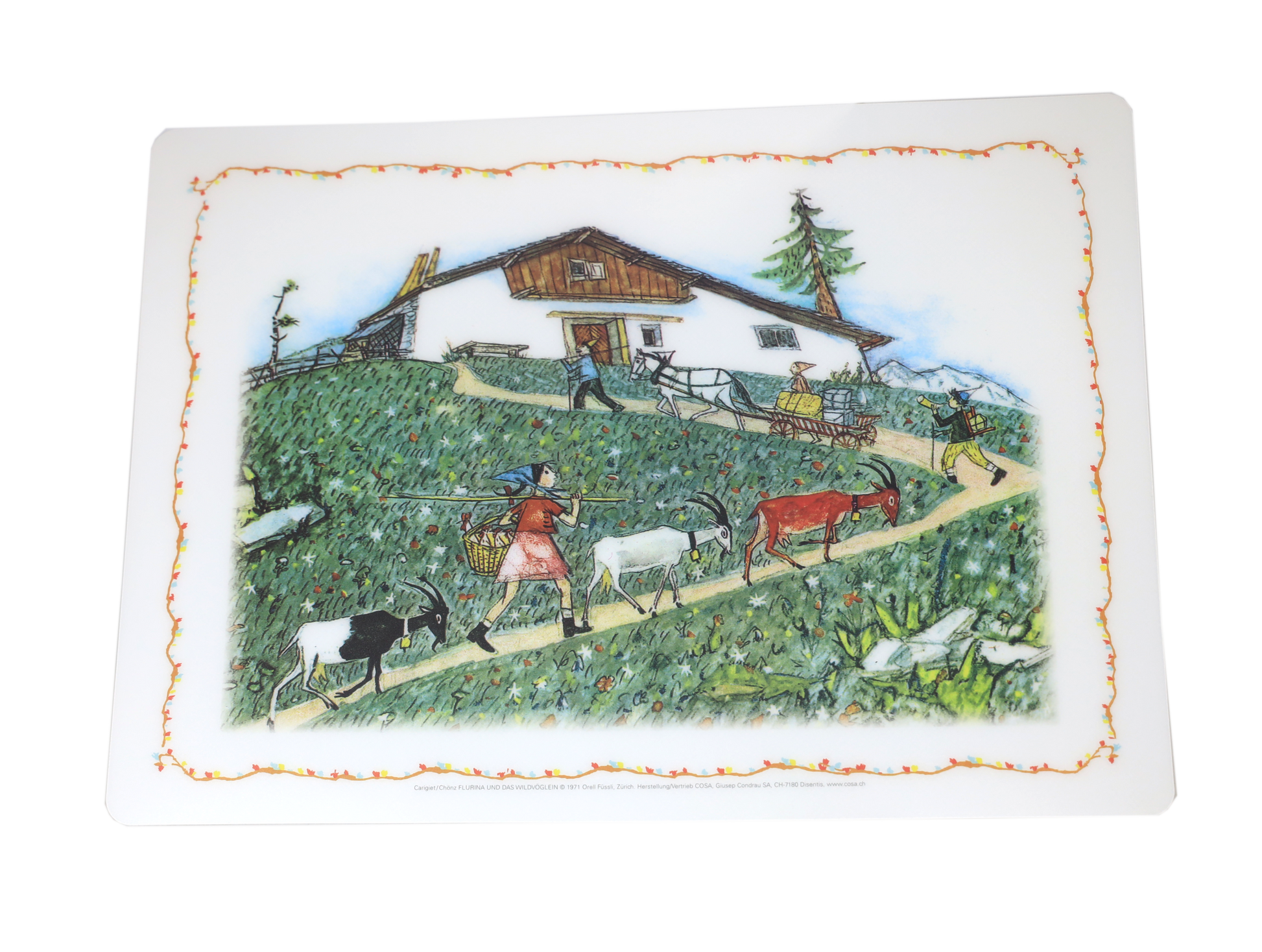 Tischset Alpaufzug Schellenursli Flurina Carigiet