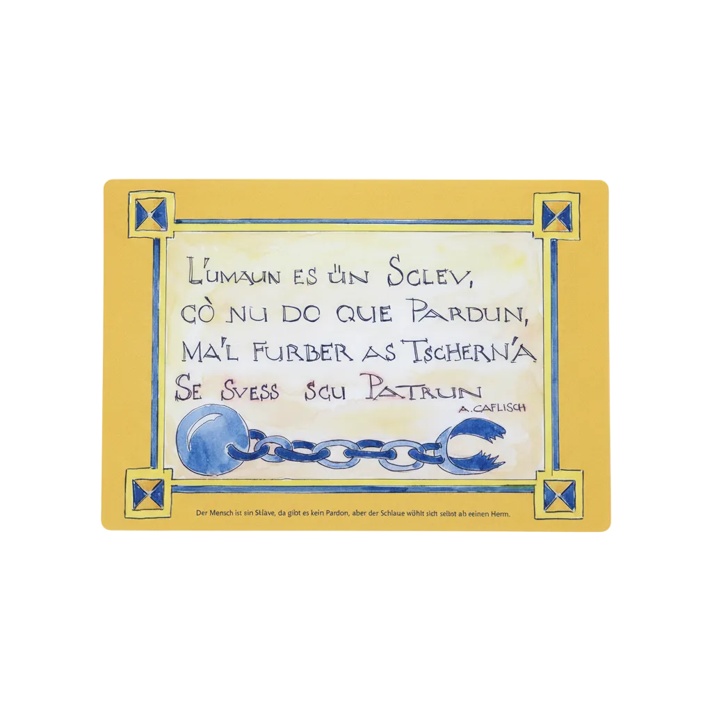 Tischset Sgrafitto L umaun es uen sclev
