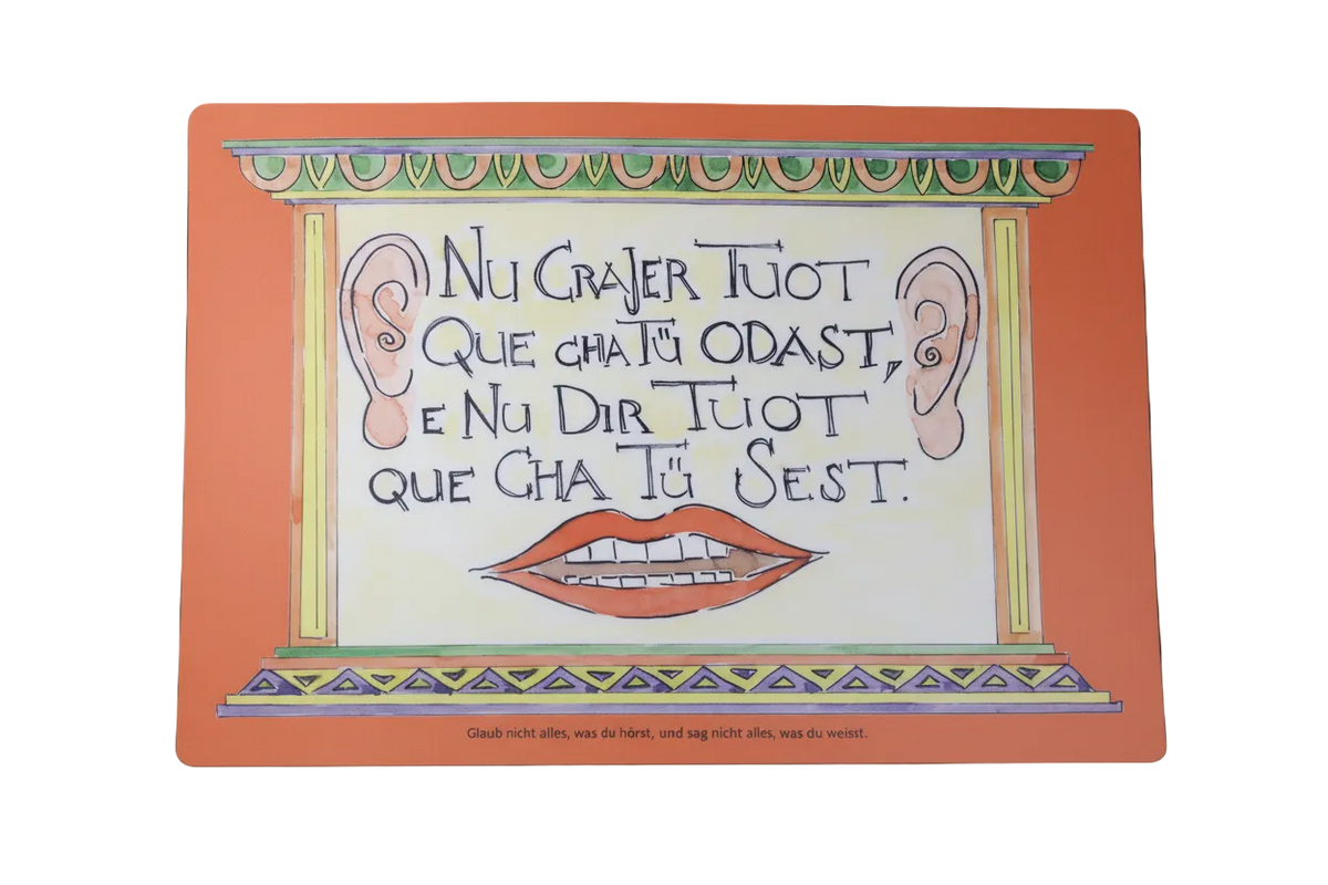 Tischset Sgrafitto Nu crajer tuot
