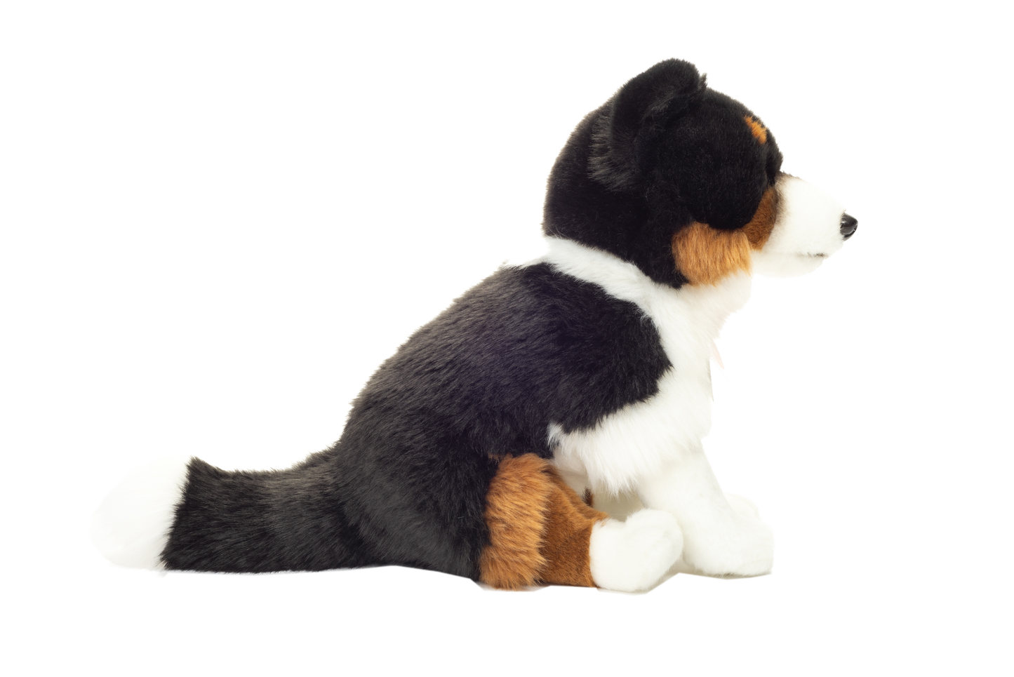 Tri-color Border Collie sitzend Plüschtier 30cm