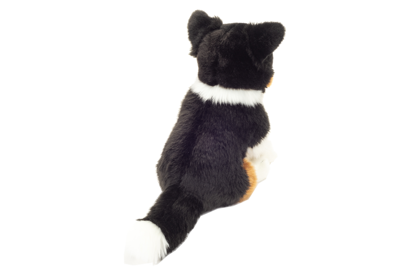 Tri-color Border Collie sitzend Plüschtier 30cm