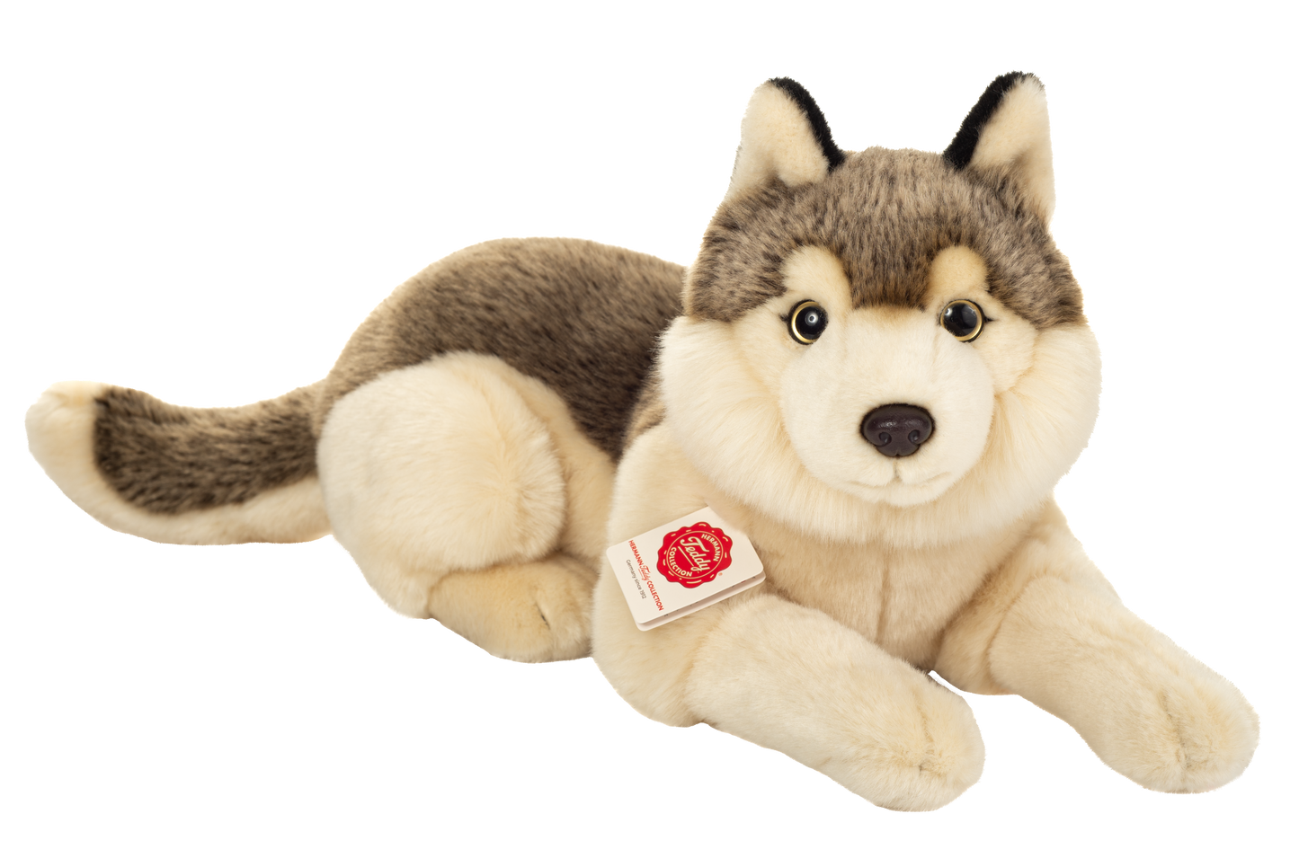 Lying wolf plush toy 40cm