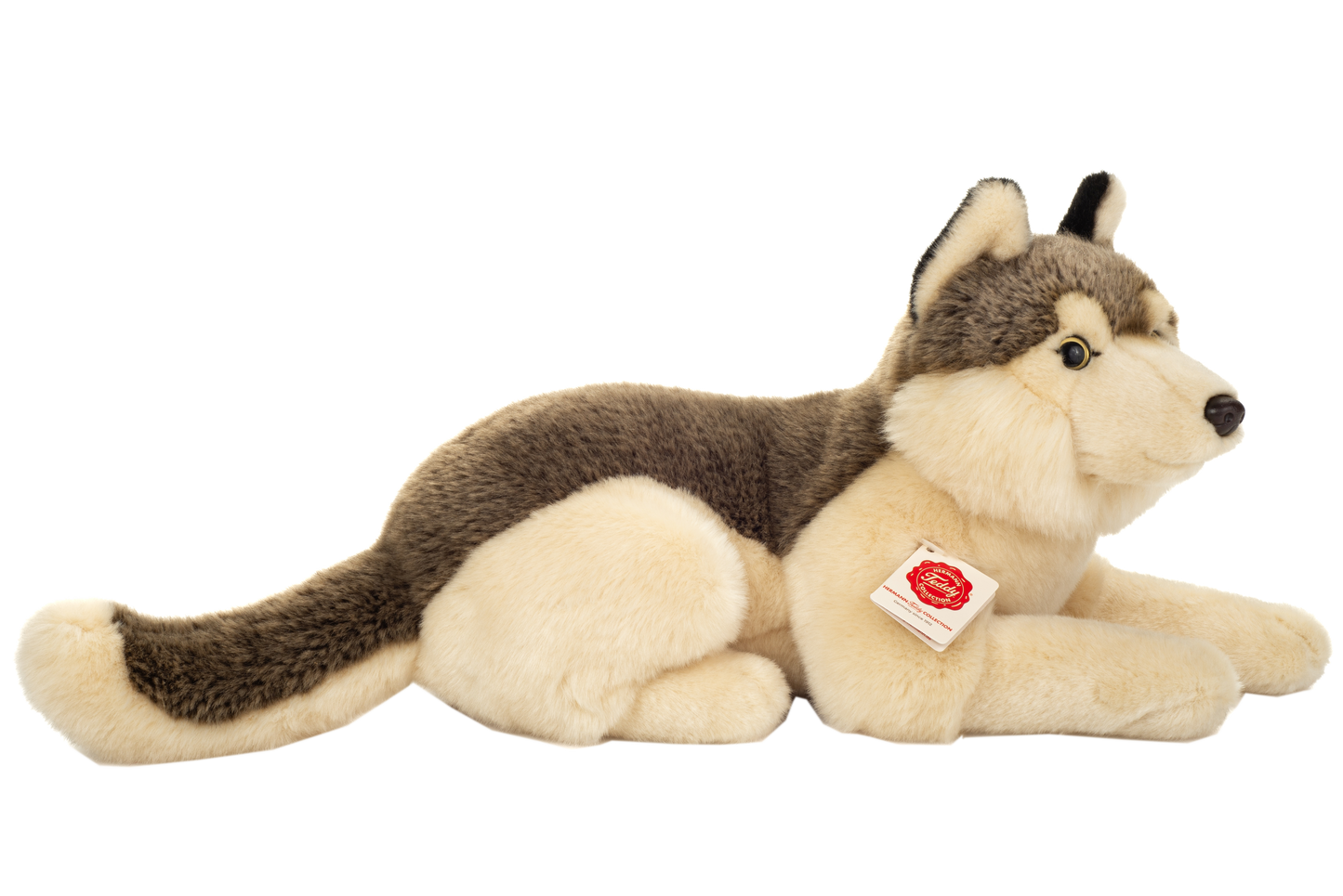 Lying wolf plush toy 40cm