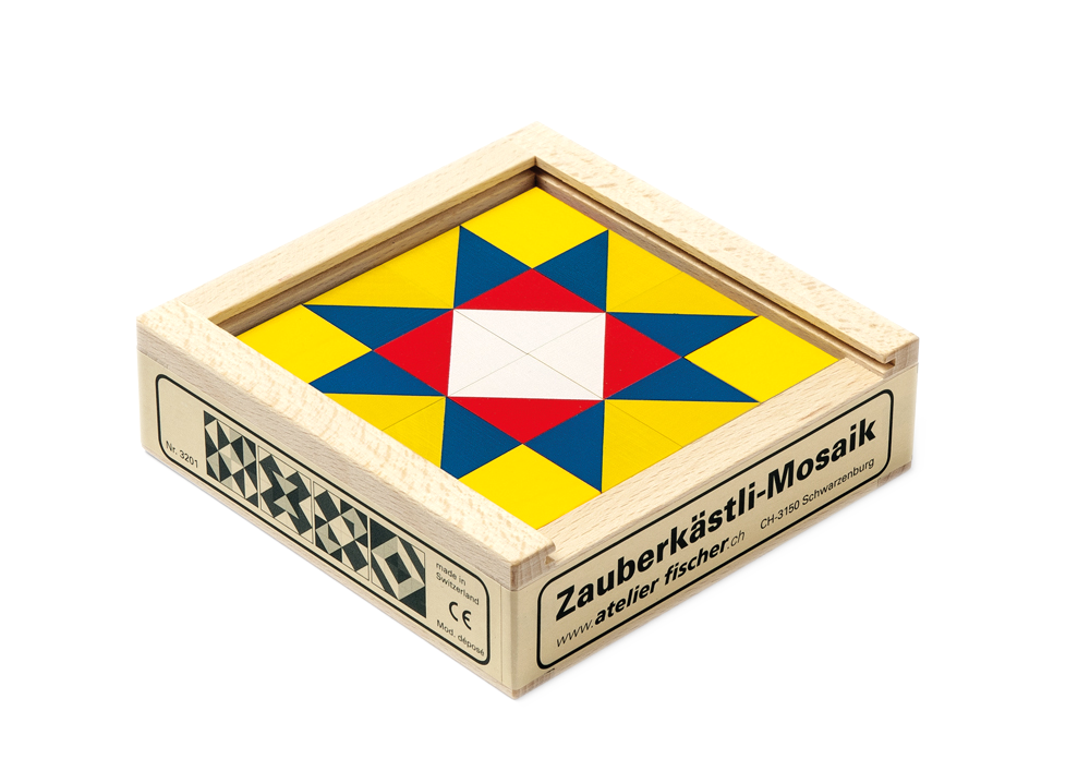 Wuerfelmosaik Zauberkaestli 16Tl Holz