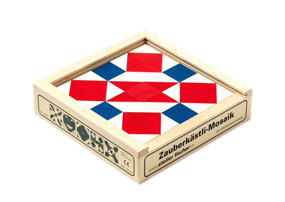 Cube mosaic magic box 25 pieces made of wood