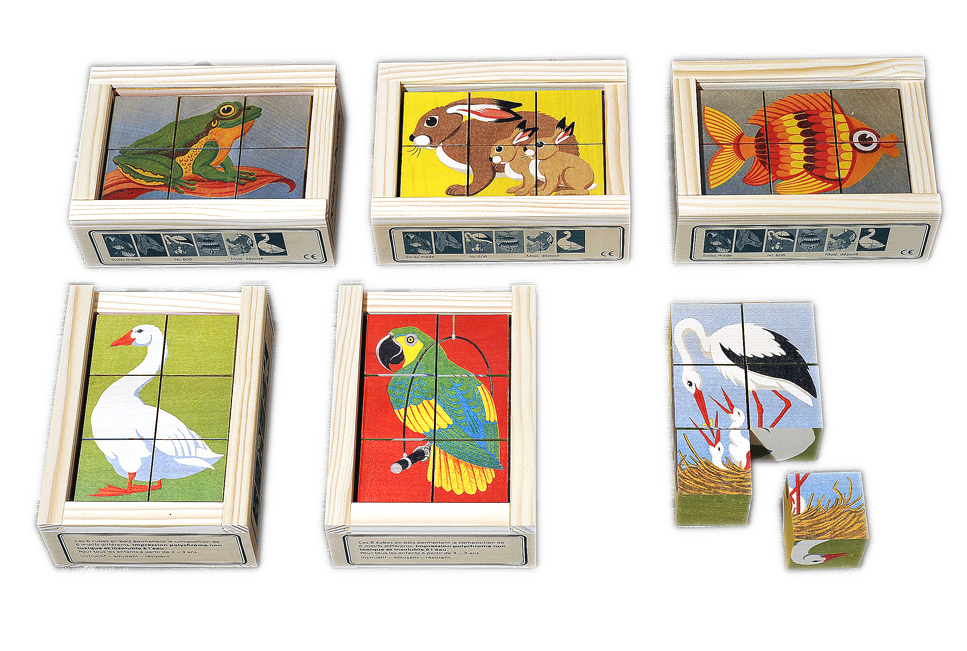 Wuerfelpuzzle Haustiere4Tl 606