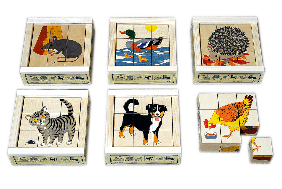 Cubo Puzzle Pets 9 pezzi Acero