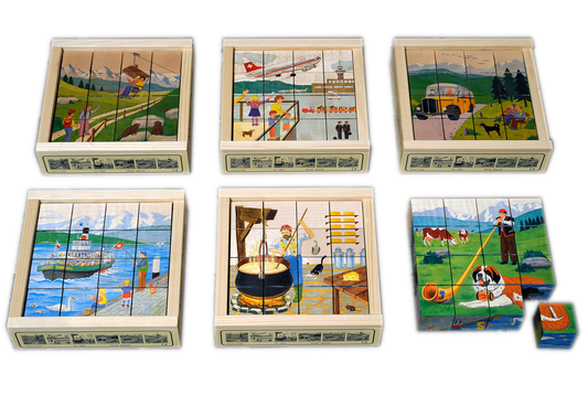 Cubo puzzle Svizzera 16 pezzi acero