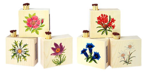 Set portacandele Fiori alpini
