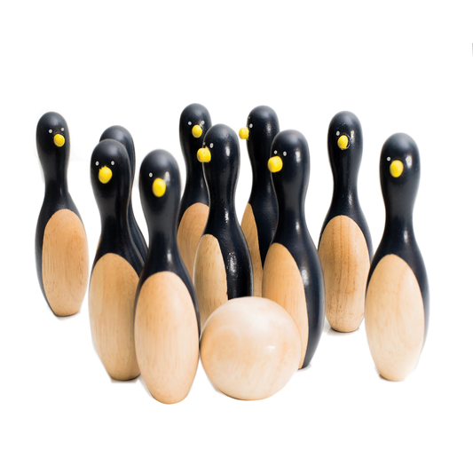 Kegelspiel Pinguin Set Holz