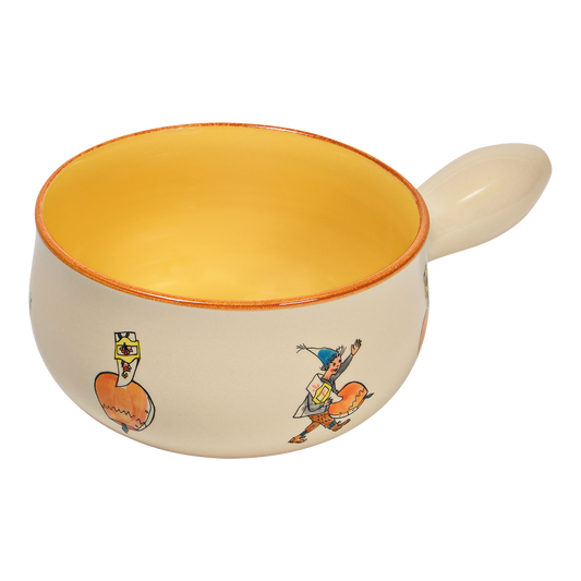 Käsefondue Caquelon mit Schellen-Ursli Motiv aus Keramik