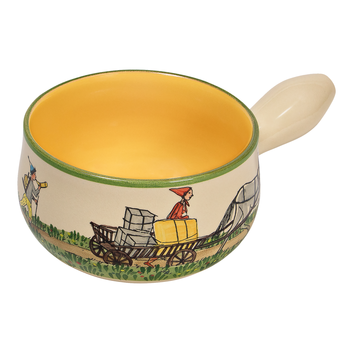 Caquelon Alpaufzug Flurina & Schellen-Ursli Keramik