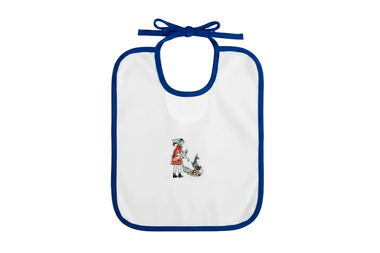 Flurina embroidered terry bib