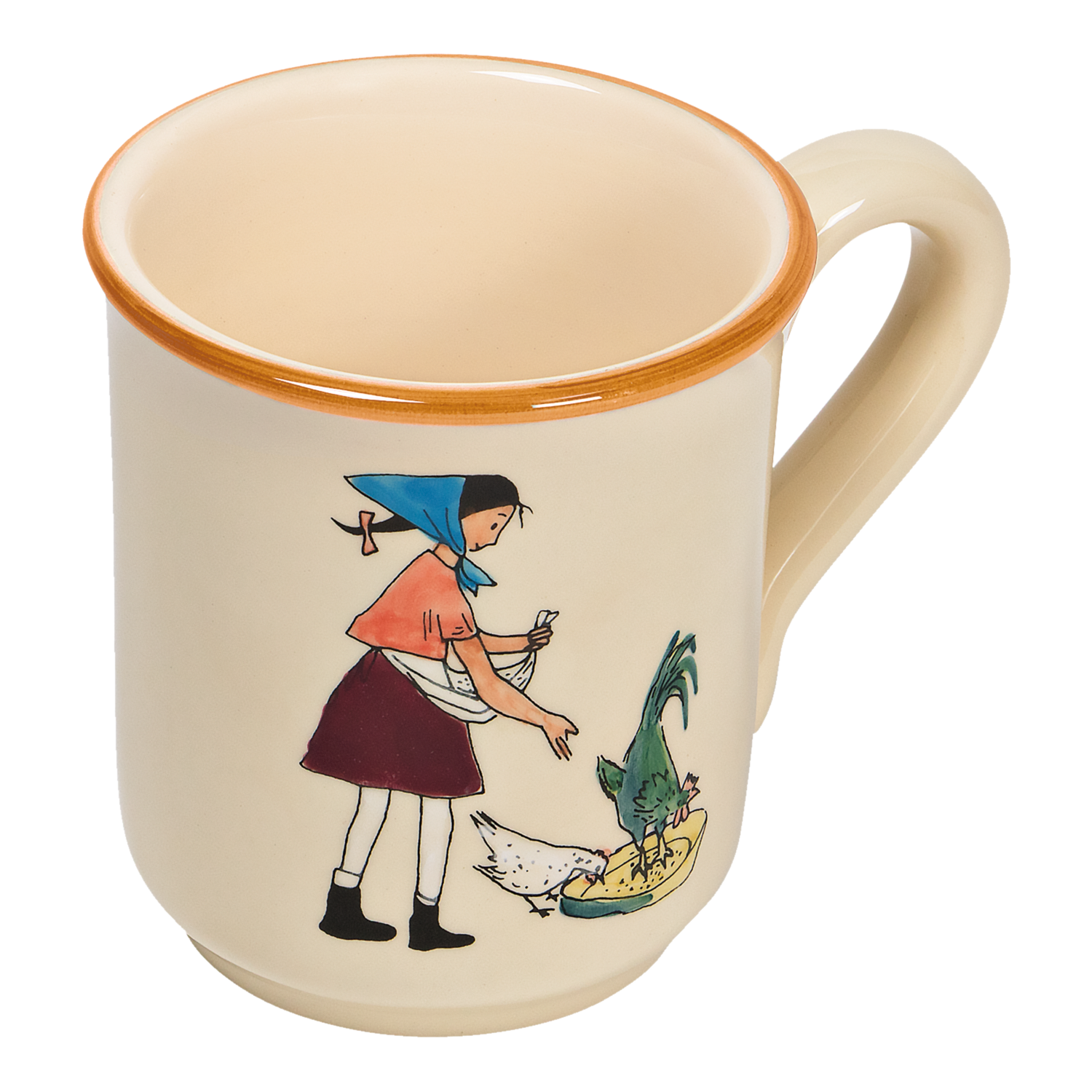 Tasse mit Henkel Flurina mit Hühnern