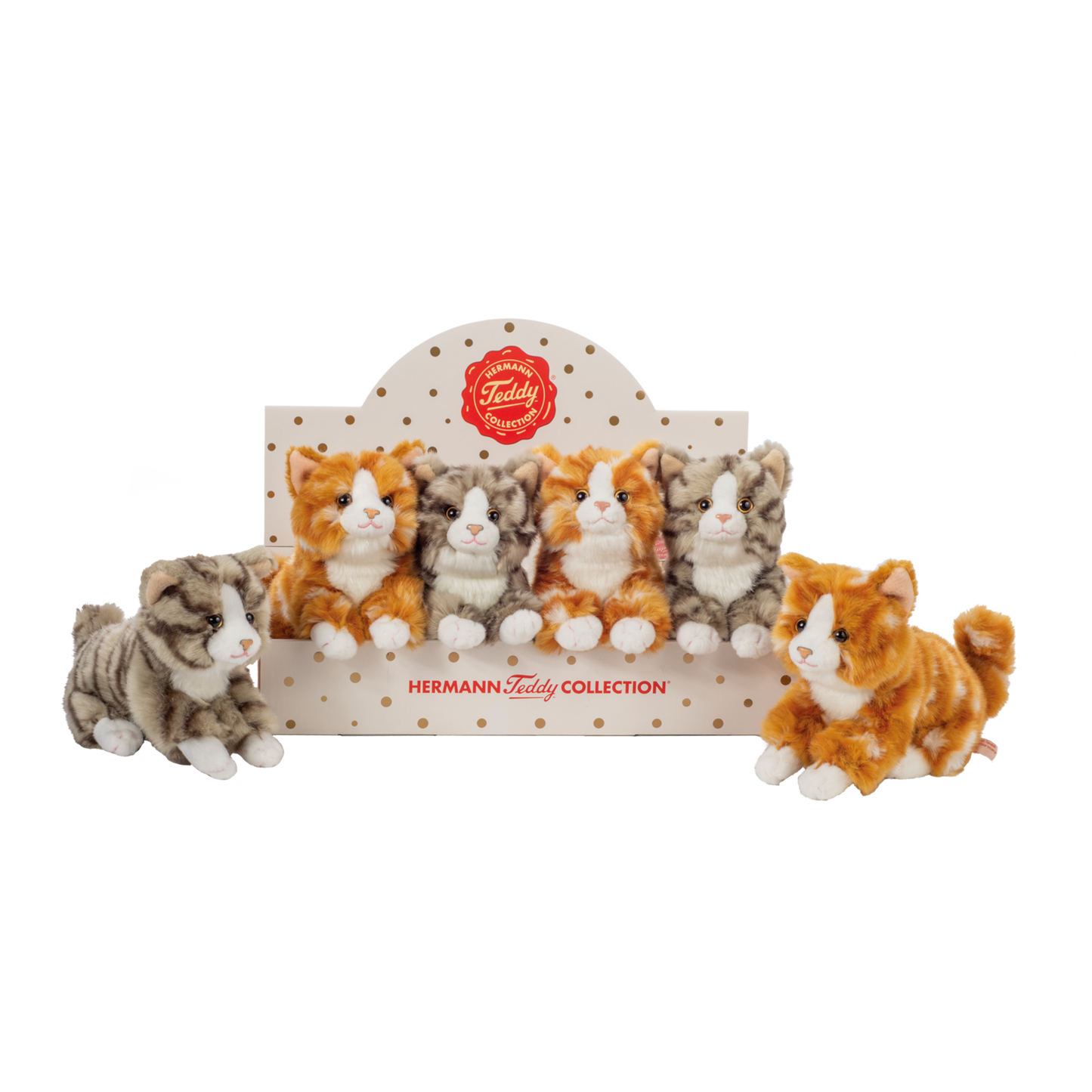 Katze 2-farb. sort. Plüschtier 18cm