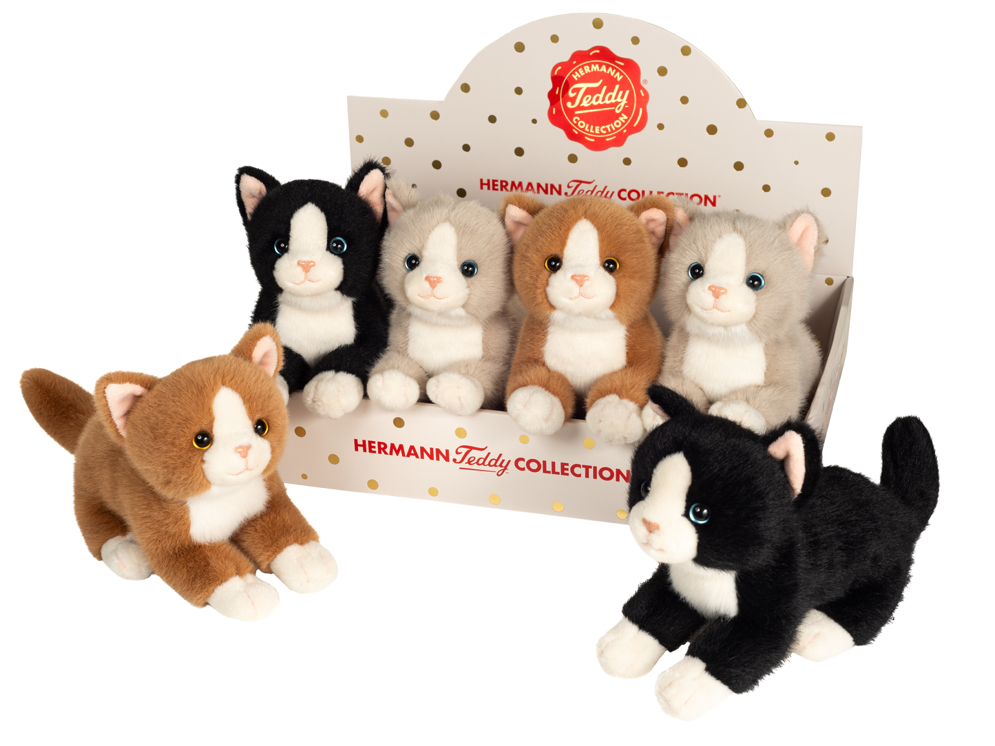 Katze 3-fach sort. Plüschtier 20 cm